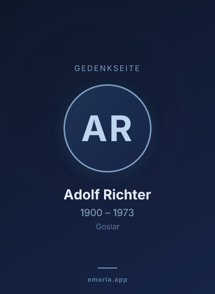 Gedenkportrait von Adolf Richter