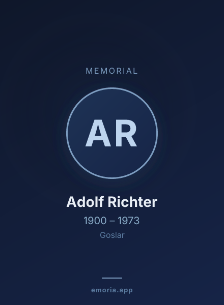 Memorial portrait of Adolf Richter