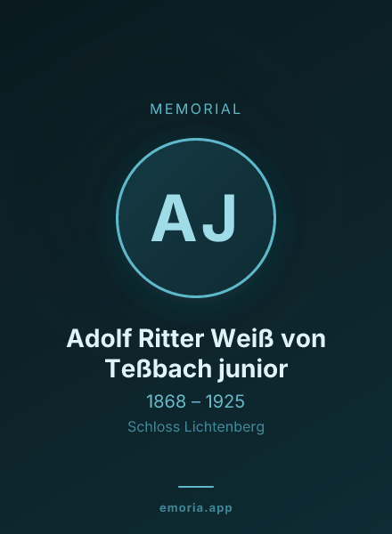 Memorial portrait of Adolf Ritter Weiß von Teßbach junior