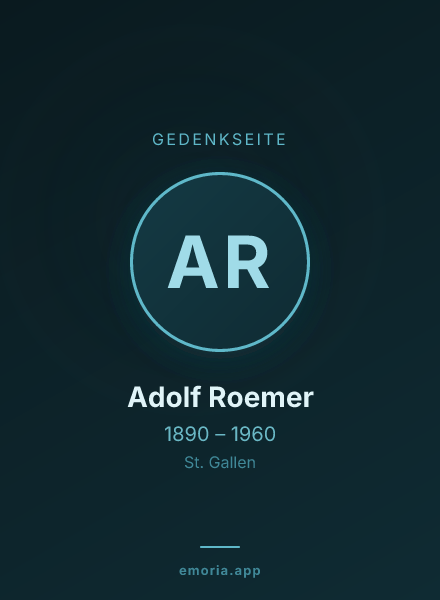 Gedenkportrait von Adolf Roemer