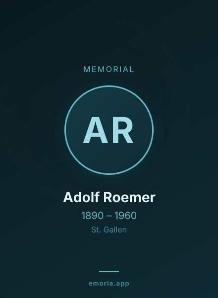 Memorial portrait of Adolf Roemer