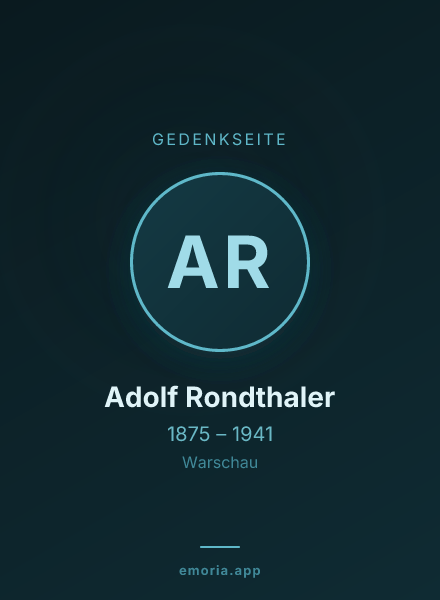 Gedenkportrait von Adolf Rondthaler