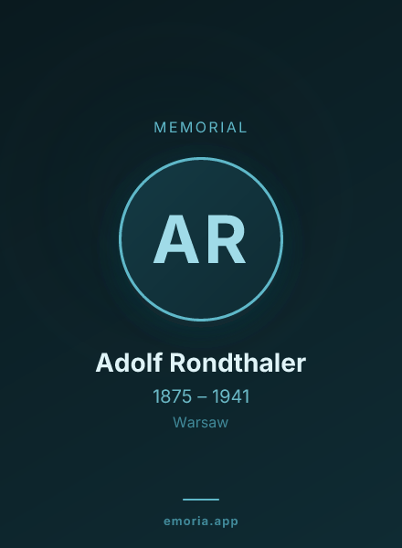 Memorial portrait of Adolf Rondthaler