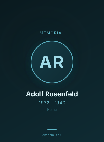 Memorial portrait of Adolf Rosenfeld