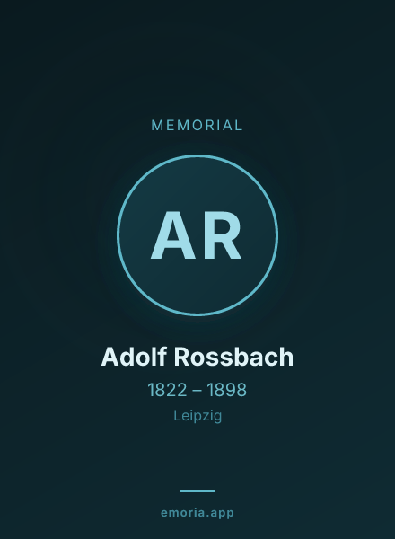 Memorial portrait of Adolf Rossbach