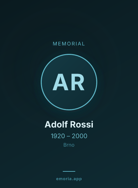 Memorial portrait of Adolf Rossi