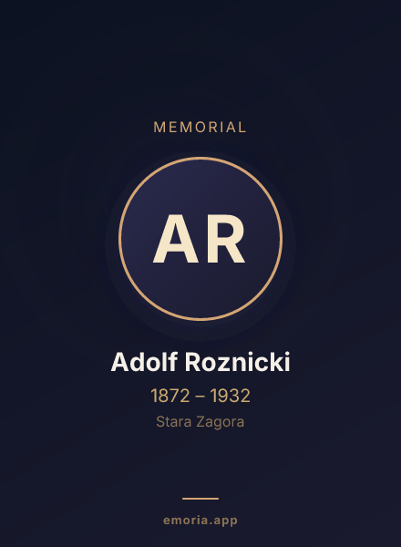 Memorial portrait of Adolf Roznicki