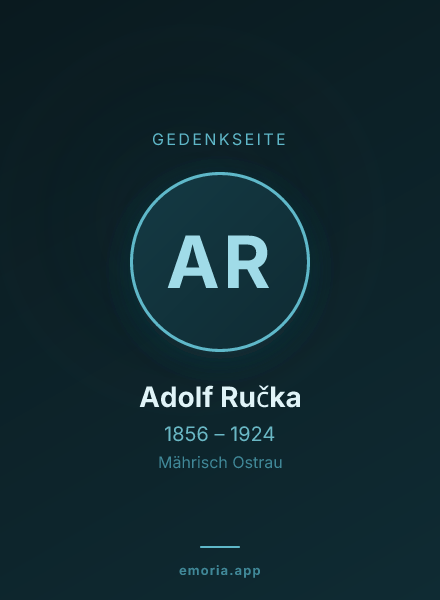 Gedenkportrait von Adolf Ručka