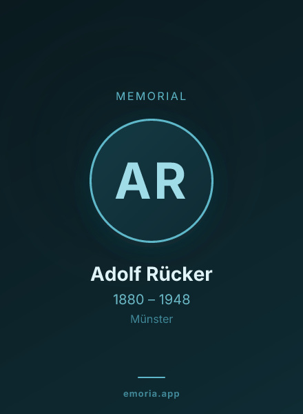 Memorial portrait of Adolf Rücker