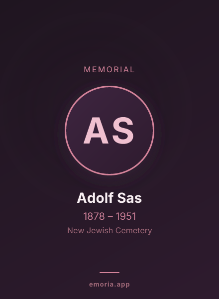 Memorial portrait of Adolf Sas