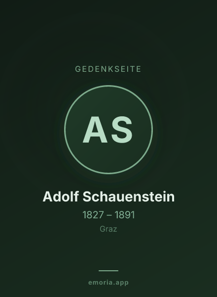 Gedenkportrait von Adolf Schauenstein