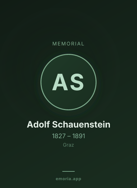 Memorial portrait of Adolf Schauenstein