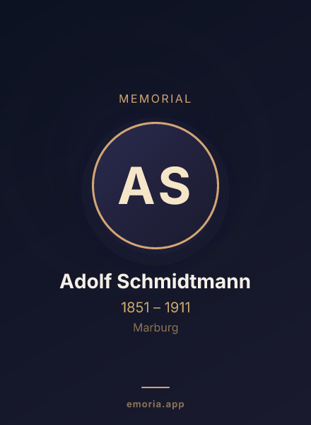 Memorial portrait of Adolf Schmidtmann