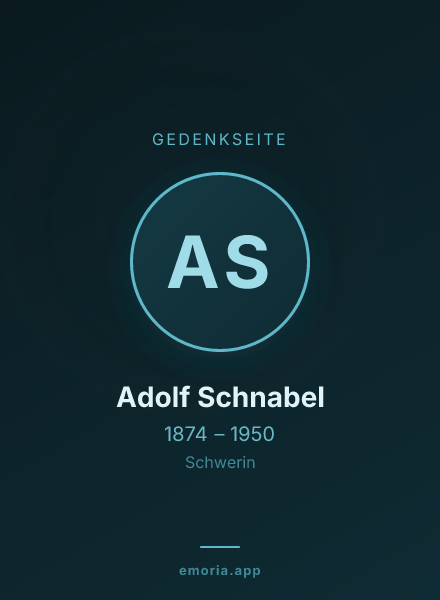Gedenkportrait von Adolf Schnabel
