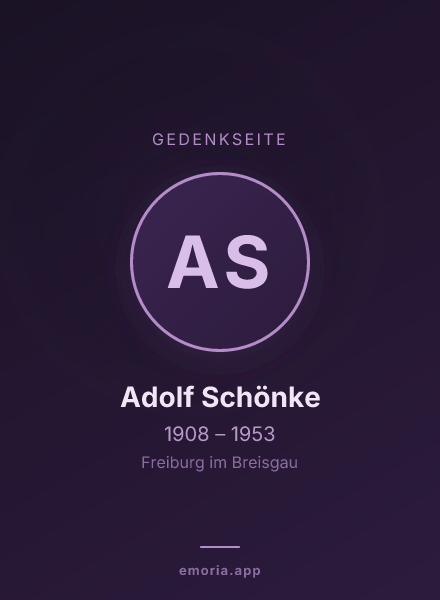 Gedenkportrait von Adolf Schönke