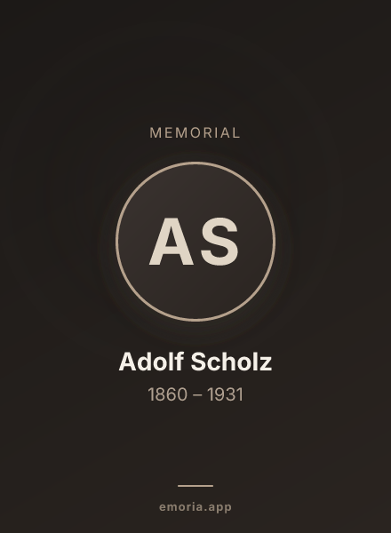 Memorial portrait of Adolf Scholz