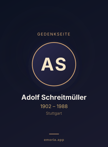 Gedenkportrait von Adolf Schreitmüller