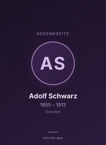 Gedenkportrait von Adolf Schwarz
