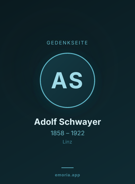 Gedenkportrait von Adolf Schwayer