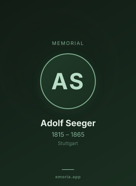 Memorial portrait of Adolf Seeger