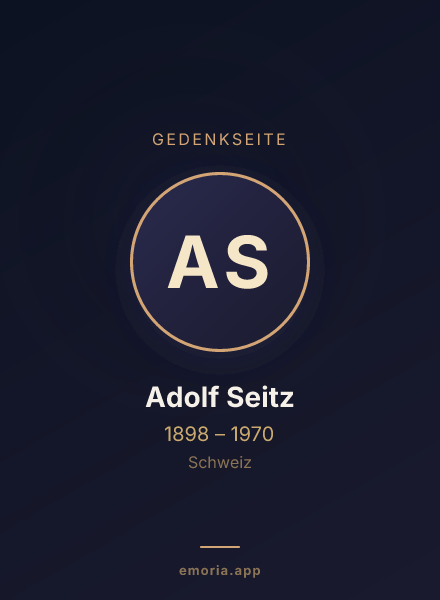 Gedenkportrait von Adolf Seitz