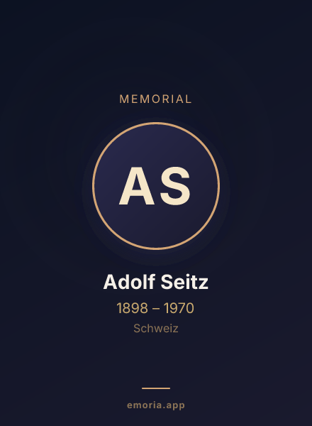 Memorial portrait of Adolf Seitz