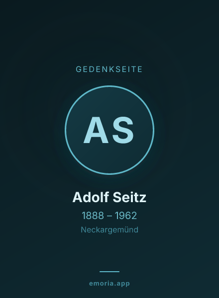 Gedenkportrait von Adolf Seitz