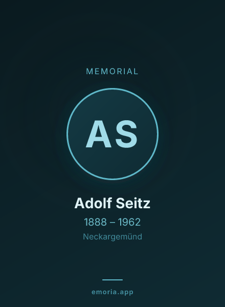 Memorial portrait of Adolf Seitz