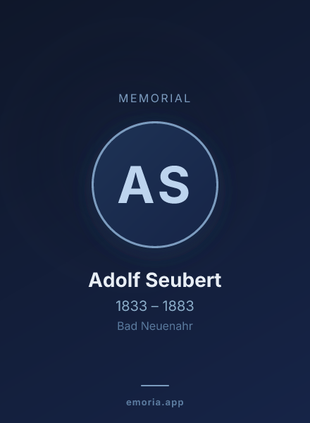 Memorial portrait of Adolf Seubert
