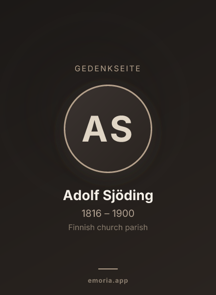 Gedenkportrait von Adolf Sjöding