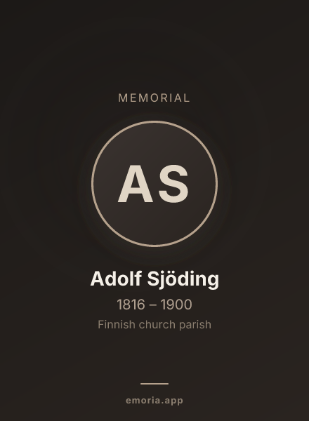 Memorial portrait of Adolf Sjöding