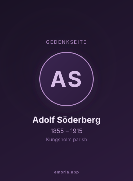 Gedenkportrait von Adolf Söderberg