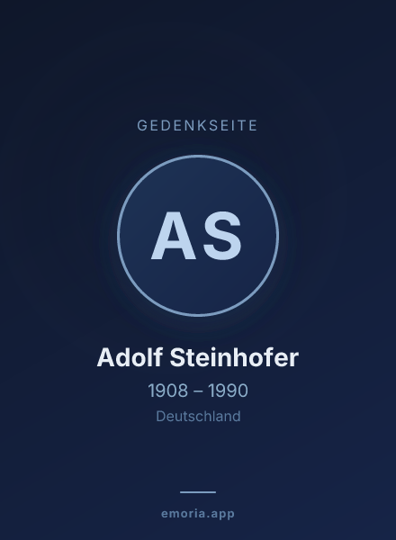 Gedenkportrait von Adolf Steinhofer