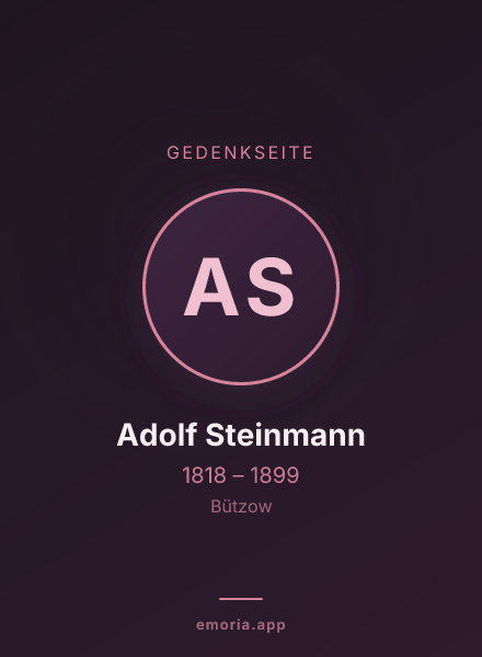 Gedenkportrait von Adolf Steinmann