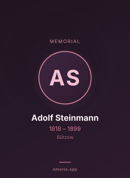 Memorial portrait of Adolf Steinmann
