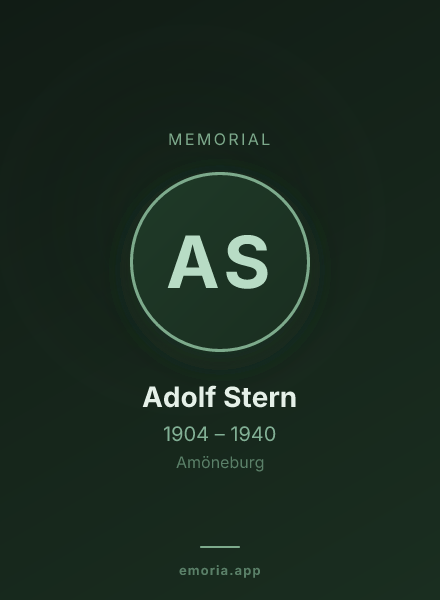 Memorial portrait of Adolf Stern