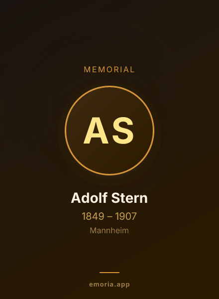Memorial portrait of Adolf Stern