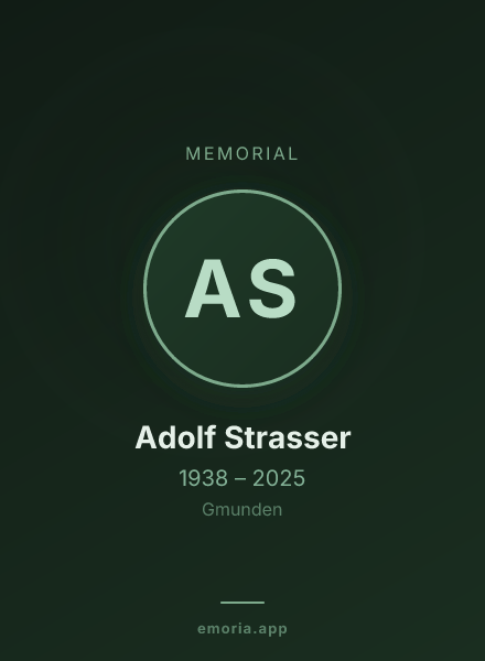 Memorial portrait of Adolf Strasser