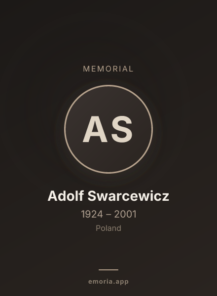 Memorial portrait of Adolf Swarcewicz