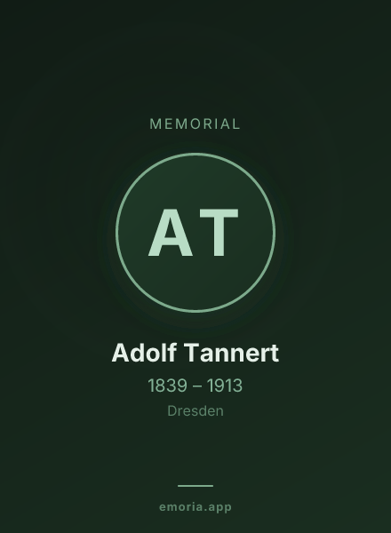 Memorial portrait of Adolf Tannert