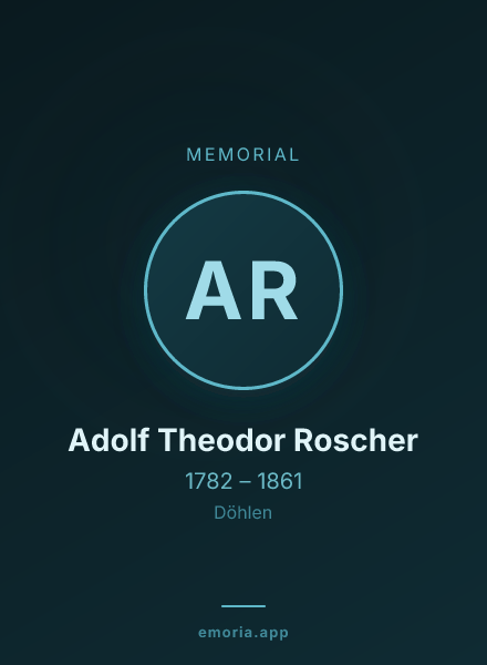 Memorial portrait of Adolf Theodor Roscher