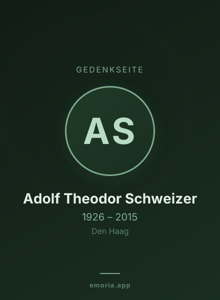 Gedenkportrait von Adolf Theodor Schweizer