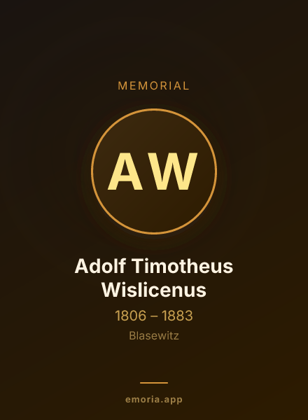 Memorial portrait of Adolf Timotheus Wislicenus