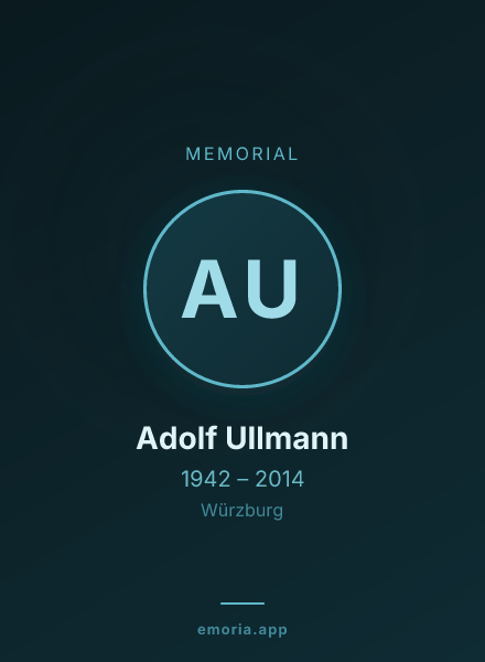 Memorial portrait of Adolf Ullmann