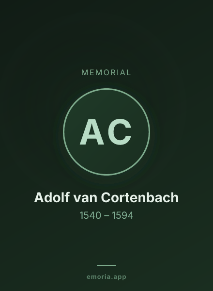Memorial portrait of Adolf van Cortenbach