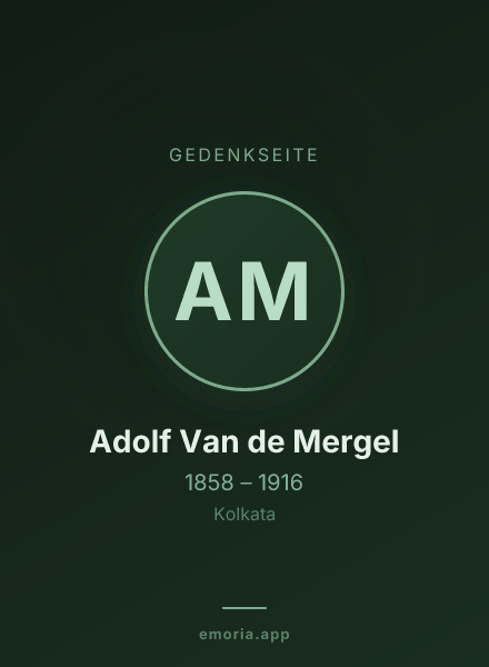 Gedenkportrait von Adolf Van de Mergel