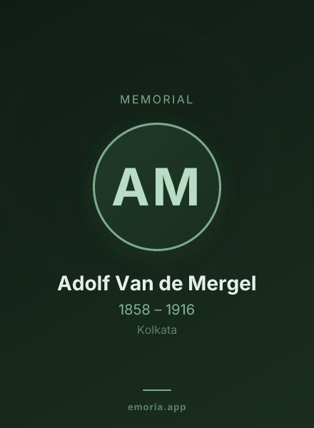 Memorial portrait of Adolf Van de Mergel