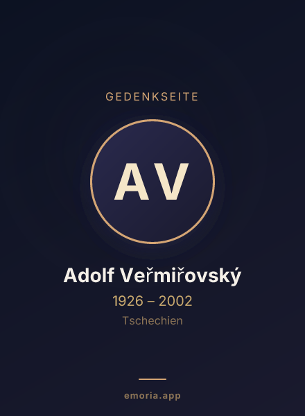 Gedenkportrait von Adolf Veřmiřovský