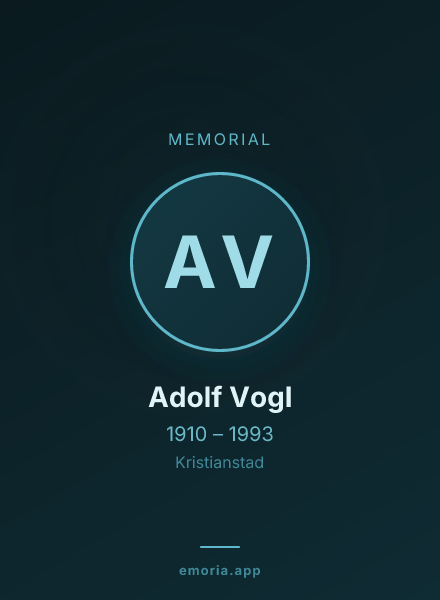 Memorial portrait of Adolf Vogl