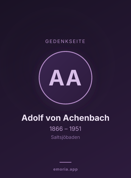 Gedenkportrait von Adolf von Achenbach